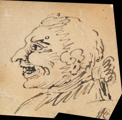 Grotesque Male Head by William Hogarth